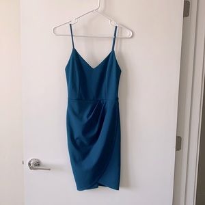 Lulu’s Forever Your Girl Teal Blue Bodycon Dress